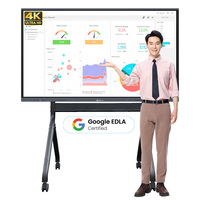 Écran plat interactif intelligent Google EDLA de 55, 65, 75, 85, 100, 110 pouces pour l'école moderne, tableau blanc interactif, tableau intelligent