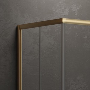 Kamalu KE-1000G 70x80 Cabina Doccia Scorrevole Doppia Oro Satinato Moderna Quadrata in ABS per Casa o Hotel Impermeabile - Product Image 3