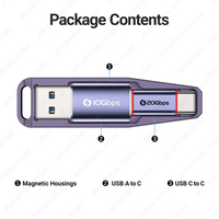 JEYI Factory USB-C 20Gbps ke USB-C & 10Gbps Adapter USB-A Set PD pengisian daya Cepat & stok langsung OTG
