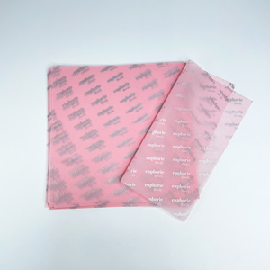 Wholesale Custom Pink <b>Tissue</b> <b>Paper</b> Silver Foil Printed Brand Logo Gift Wrapping <b>Tissue</b> <b>Paper</b> For Small Business Clothes Cosmetic - Product Image 4