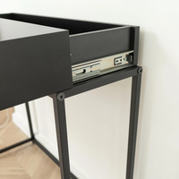 Table console moderne avec tiroir sécurisé à serrure RFID, table d'entrée minimaliste avec compartiment caché