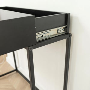 <span class=keywords><strong>Table</strong></span> <span class=keywords><strong>console</strong></span> moderne avec tiroir sécurisé à serrure RFID, <span class=keywords><strong>table</strong></span> d'entrée minimaliste avec compartiment caché - Product Image 4