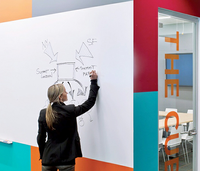 Tableau blanc souple effaçable à sec personnalisé en usine, rouleau de tableau blanc souple amovible, autocollant réutilisable, décalcomanie murale pour tableau blanc souple