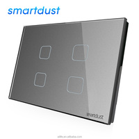 Smartdust US Tuya Smart Home Google Home Alexa 1/2/3/ 4 Gang interrupteur mural tactile à distance wifi