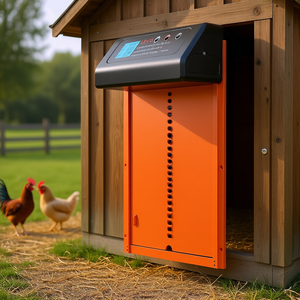 Puerta Automática para Gallinero Levoo, de Aleación de Aluminio, con Batería, Impermeable, con Temporizador, Diseño Industrial - Product Image 2
