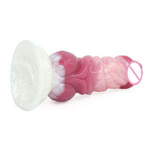 Consolador <span class=keywords><strong>Artificial</strong></span> para mujeres, Juguetes sexuales realistas con forma de demonio, Lobo, piel, cómoda, para masturbadores con Color rosado - Product Image 2