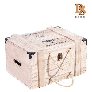 Shabby Chic Caja de almacenamiento de madera Multifuncional Plegable Juguete Bolsa de bebidas Almacenamiento Rectángulo Shabby Chic Caja de madera decorativa - Product Image 3
