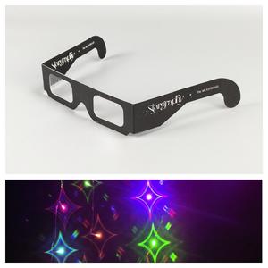 Lunettes de diffraction en papier transparentes, lunettes <span class=keywords><strong>Coldplay</strong></span> Moon, lunettes de feu d'artifice, effet prisme arc-en-ciel, clip pour regarder la lumière/feu d'artifice, fête - Product Image 1