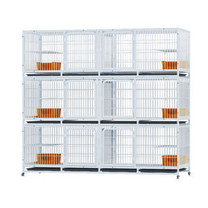 Açık hayvan kafesi <span class=keywords><strong>Metal</strong></span> Pet üreme kafesi paslanmaz çelik tel 6-Door 3-Layer kedi üreme kafesi tekerlekler ile - Product Image 5