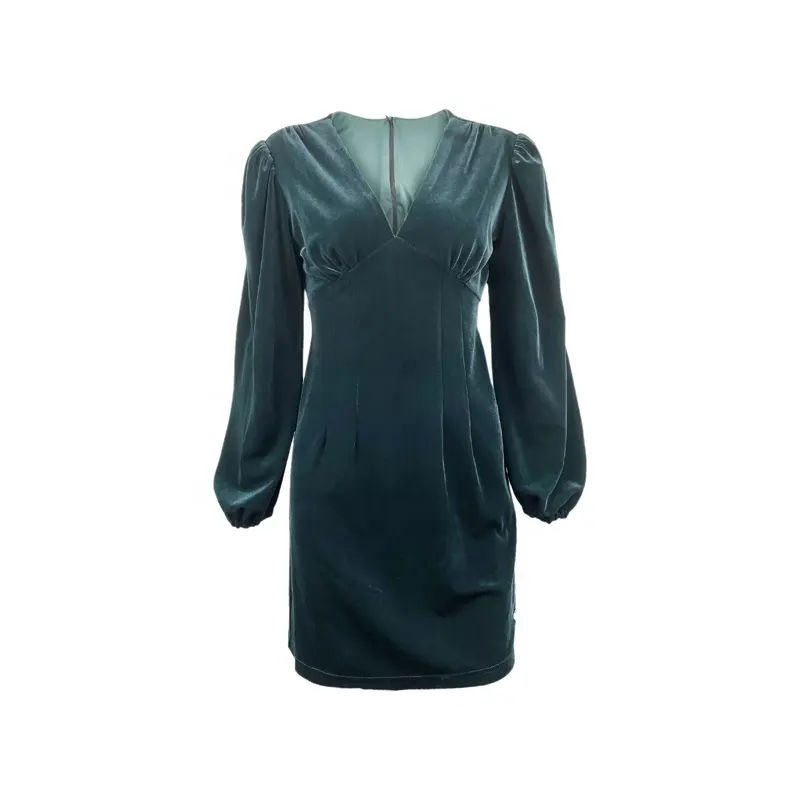 2021 sıcak satış moda yeni tasarım zarif tatil zengin kadife bayanlar parti örgü streç elbise OEM hizmeti