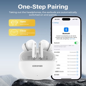 Écouteurs sans fil ESEEKGO EB-W05B avec écran numérique 6.0, réduction de bruit ENC, son stéréo HD, commande tactile, étui de charge compact - Product Image 5