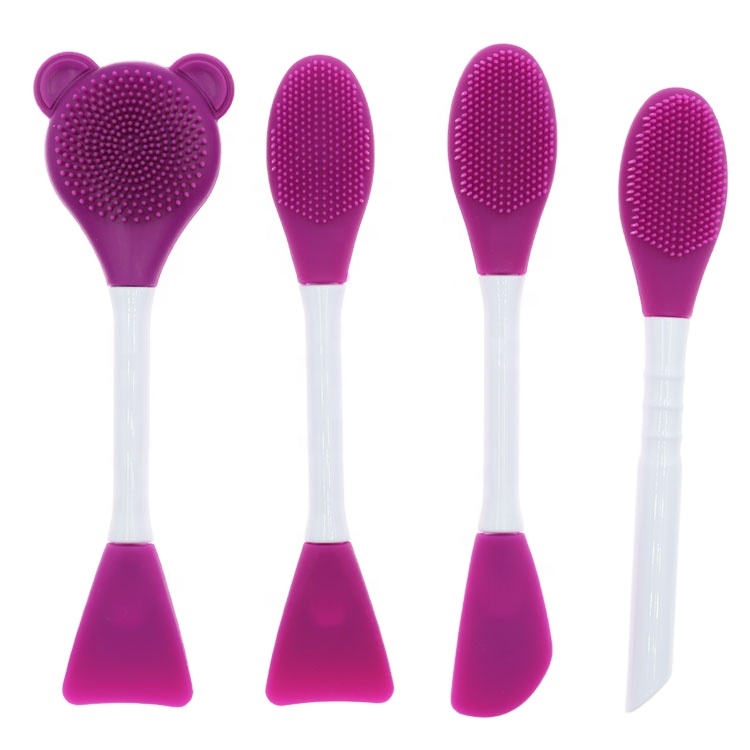 Portable Unisex rose gold Silicone Face Mask Brush Beauty Tool Soft Silicone Facial Mud body mask applicator