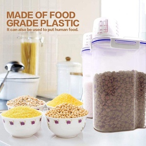 Contenitore per alimenti per cani di piccola taglia Dispenser ermetico in plastica contenitore per alimenti per animali domestici da 2KG con misurino graduato - Product Image 4