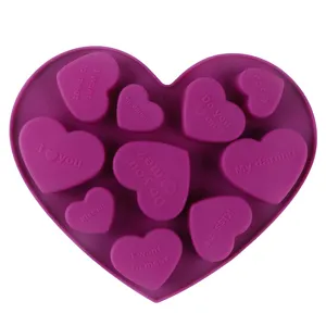 Leatchliving Liefde Hart Vorm Siliconen Mallen Taart Chocolade Suiker Decoreren Fondant Mallen Custom Brief Ijs Schimmel