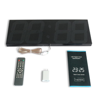 Venta al por mayor 4 dígitos 6 pulgadas Pantalla grande LED Alarma digital Reloj montado en la pared Temporizador con sincronismo automático externo