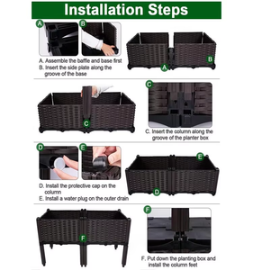 La migliore vendita di alta qualità moderna impilabile rialzato da giardino fioriera scatole di porcellana la scelta migliore per la coltivazione di vasi di fiori fioriere - Product Image 5