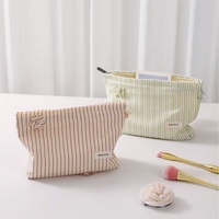 Grande trousse de maquillage en toile, sac de voyage pour cosmétiques et soins de la peau, sac à main à fleurs, portable, écologique, avec fermeture éclair, pochette de rangement