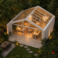 MEXIN Véranda en verre pour extérieur, structure en aluminium, pour jardin, terrasse, cour, villa, hôtel, vente en gros