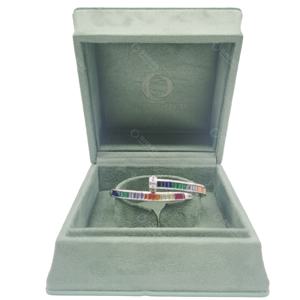 Boîte à bijoux mode Shero emballage de bijoux en velours personnalisé en cuir artificiel vert boîte à bagues boîte cadeau bijoux avec logo - Product Image 6