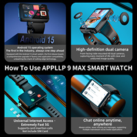 Reloj Inteligente HD LOKMAT APPLLP 9 MAX con Sistema Android 15, 4G/5G, Cámara Dual, Sistema Dual, Memoria de 64 GB, Pantalla Grande de 2.88, 1800 mAh