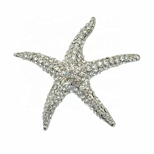 Broches étoile de mer en Zircon argenté pour femmes et hommes, accessoires <span class=keywords><strong>2023</strong></span> - Product Image 1