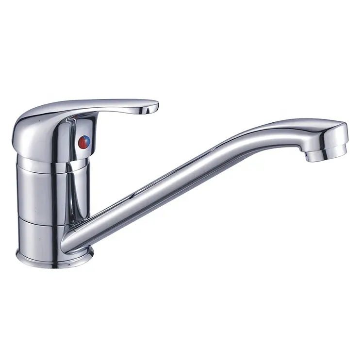 Hot sales long spout single lever zinc handle hot and cold water chrome sink mixer