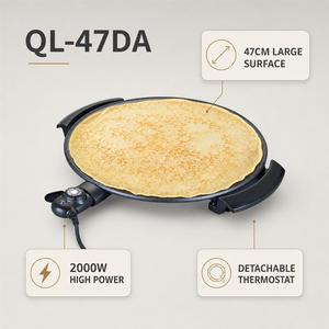 Plaque de cuisson électrique 2000W pour pain arabe plat 47cm avec contrôle manuel de la température pour Pita, <span class=keywords><strong>Saj</strong></span> et Khubz, idéale pour usage domestique et hôtelier - Product Image 3