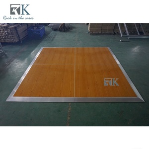 Piso de Baile con Diseño de Madera, Borde de Aluminio, Plataforma Moderna para Bodas - Product Image 3