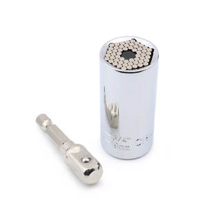 Juego de llaves de vaso de cambio rápido de 1/4 pulg. con eje flexible universal, herramienta mágica para esquinas, juego combinado de acero para reparación automotriz - Product Image 2