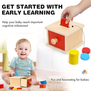 Đồ chơi cuộc sống Montessori gỗ Đồ chơi đối tượng vĩnh viễn bóng thả imbucare học tập hộp phát triển Thủ công mỹ nghệ 1 + 2 + năm tuổi trẻ sơ sinh - Product Image 3