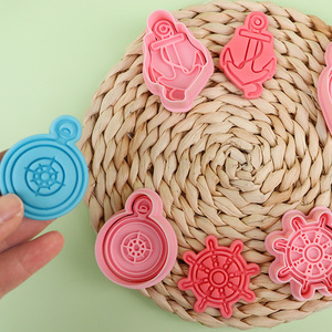 <span class=keywords><strong>Emporte</strong></span>-pièces en plastique Série <span class=keywords><strong>Marin</strong></span>, formes de dessins animés 3D, moule à biscuits imprimé pour simulation d'argile DIY - Product Image 5