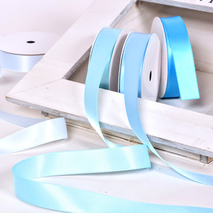 Factory Custom Satin Ribbon Wristband 100% Polyester Double Face Smooth Custom Solid Colors Ribbon for Gifts