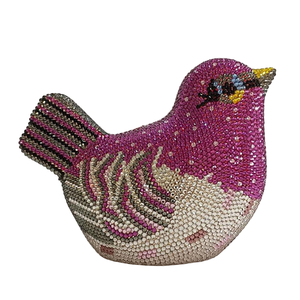 Women <b>Cute</b> Bird Rhinestones Evening Bag Glitter Crystal Clutch <b>Purse</b> Detachable Chain Handbag for Vacation Christmas - Product Image 1