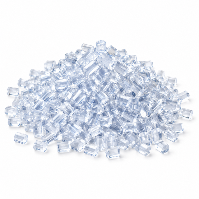 WanHan PC MFI 40 Transparent UV Resistant Polycarbonate Granules High Flow Plastic Resin Pellets for Precision Housings