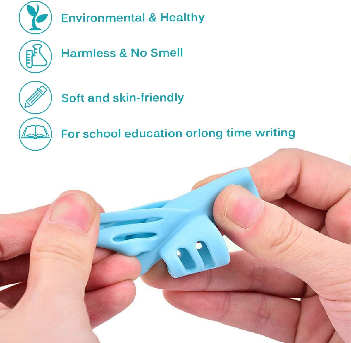 Impugnatura per penna in silicone per bambini - Correttore di postura ergonomico portapenne per bambini, set di strumenti per la scrtura  21