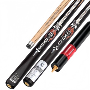 Queue de billard O'MIN Qinggang sculptée et incrustée, pointe de 9,8-10,2 mm, poids de 17,5-18,5 oz, style anglais, pour snooker et billard, vente en gros - Product Image 3