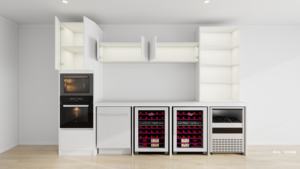 Ensemble complet d'armoires <span class=keywords><strong>de</strong></span> cuisine Armoire shaker blanche personnalisée <span class=keywords><strong>de</strong></span> haute qualité Étagères et armoires américaines pour les cuisines <span class=keywords><strong>de</strong></span> luxe - Product Image 4