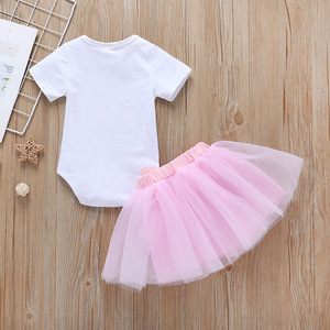 Conjuntos de Ropa Casual de Verano para Bebés Niñas, 2 Piezas, Estampado Animal, Transpirable, con Encaje, Venta al Por Mayor en China - Product Image 2