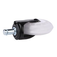 Roulettes pivotantes silencieuses, durables, écologiques, transparentes, en polyuréthane et acier, réglables, 3 pouces/75 mm, vertes, pour chaise de bureau, 40 kg