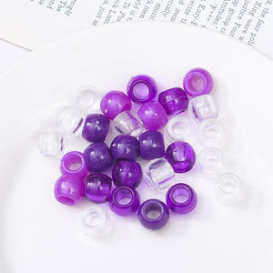 Accessoires de bijoux de cheveux de mode pour <span class=keywords><strong>tresses</strong></span> <span class=keywords><strong>perles</strong></span> <span class=keywords><strong>transparentes</strong></span> mélangées de 12 MM personnaliser <span class=keywords><strong>perles</strong></span> de cheveux pour la coiffure - Product Image 1