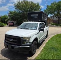 Tente de toit améliorée pour camion 4x4 avec fenêtres panoramiques, coque de camping utilitaire avec porte ouvrante en verre trempé, mini pliable pour 4 personnes