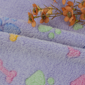 Bù đắp in xương <span class=keywords><strong>Paw</strong></span> in mô hình 100% polyester hai mặt flannel Fleece vải cho nhà hàng dệt may - Product Image 6