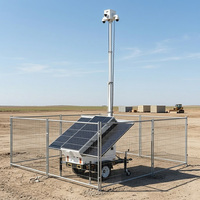 Remolque con Cámara Solar de 3x400W y Mástil de 6m, Impermeable, Salida AC/220V para Seguridad en Obras de Construcción y Áreas Remotas, Operación 24/7