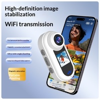 Kamera Aksi 2K Thumb Camera yang Dapat Dipasang di Dada dengan Layar 1.3+0.8" HD, Perekam Portabel dengan Stabilisasi Gambar, Kamera Sport Mini