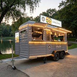 DOT Hot Dog Cart Fully Equipped Horse <b>Box</b> Food Truck OEM Mobile Kitchen Fast <b>Burger</b> Trailer - Product Image 1