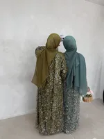 Abaya de Dubaï de Luxe Usine Sharut OEM/ODM 2025 Kimono Islamique Robe Femme Musulmane Abaya Modeste Texturée Fleurie 3D Robe de Soirée