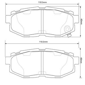 Pastillas de Freno Traseras Premium ANTECH para Forester 2.0L 2014-2018, <span class=keywords><strong>Outback</strong></span> 3.6L 2010-2014, B-RZ 2013-2016, <span class=keywords><strong>2022</strong></span>-2023 - Product Image 5