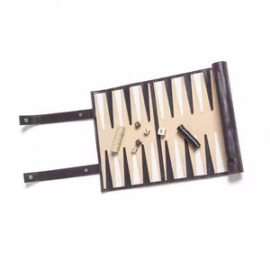 <span class=keywords><strong>Backgammon</strong></span> da Viaggio di Alta Qualità, Formato Grande, <span class=keywords><strong>Gioco</strong></span> Arrotolabile in Pelle - Product Image 2