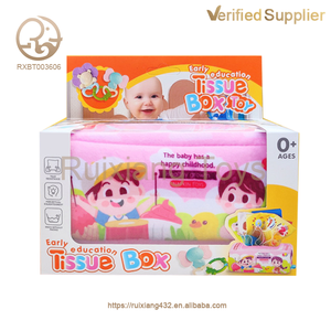 Vente en gros de jouets éducatifs en peluche pour nouveau-né Boîte à mouchoirs <span class=keywords><strong>Livre</strong></span> en tissu doux Jouet sensoriel magique d'apprentissage précoce - Product Image 6