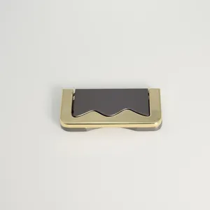 Manopola quadrata rettangolare con anello a goccia con fibbia nera/oro/argento maniglie per cassetti Tatami cabine maniglia per armadio economica